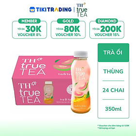 Thùng 24 chai Trà Ổi Tự Nhiên TH true TEA 350ml