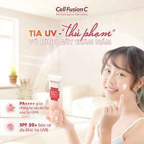 Kem chống nắng Cell Fusion C Hàn Quốc Giúp nâng tông, bảo vệ da khỏi tia UV, phục hồi da xỉ màu và không bết dính - QuaTangMe Extaste