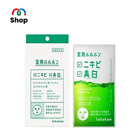 Hình ảnh Mặt nạ Lululun Face Mask LuLuLun Medicinal Green Whitening Acne