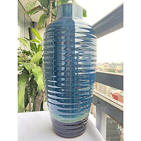 Mua LỌ HOA BÁT TRÀNG CAO CẤP MEN HỎA BIẾN XANH DƯƠNG
