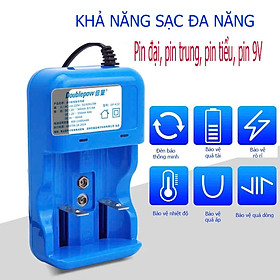 Bộ Sạc Pin Đa Năng Doublepow Thông Minh Bjảo Vệ Pijn, - Tự Ngắt, Đèn Báo, Chất Lượng Cao, ĐÈN TRANG TRÍ