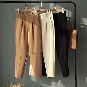QUẦN BAGGY CHẤT LIỆU VITEX CAO CẤP ĐỨNG FROM 3 MÀU ĐEN/BE/CAM ĐẤT THỜI TRANG BANAMO FASHION QUẦN BAGGY 3 MÀU 8318