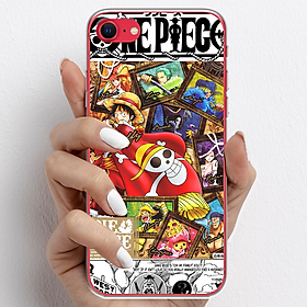 Ốp lưng cho iPhone SE (2020, 2022) nhựa TPU mẫu One Piece cờ đỏ