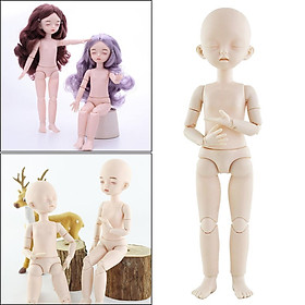 White Skin 1/6 Jointed Ball Dolls BJD Doll Body Sleep Eyes DIY Dolls Accessory