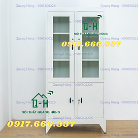 Hình ảnh TỦ ĐỰNG HỒ SƠ 2 KÍNH 1M8X90CM  - ĐỰNG GIẤY TỜ, VẬT PHẨM CHO VĂN PHÒNG CÔNG TY, PHÒNG LÀM VIỆC GIA ĐÌNH