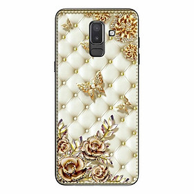 Ốp Lưng Dành Cho Điện Thoại Samsung Galaxy J8 2018 - Bướm Vàng Giả Da