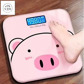 Mua Cân sức khỏe điện tử hình heo hồng  cân tối đa 180kg Cây cân kí điện tử hình thú cute