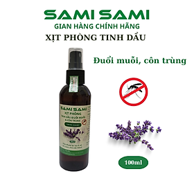 Bình xịt phòng tinh dầu sả chanh, bạc hà, quế, hoa lài, lavender đuổi muỗi SAMI SAMI 100ml khử mùi hiệu quả mùi tự chọn