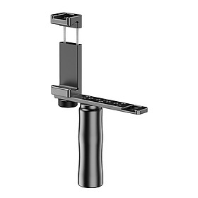 APEXEL APL-VG01 Smartphone Video Rig Filmmaker Grip Handle with Phone Holder Cold Shoe Extension Bracket Wrist Strap for