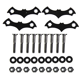 4 Set Skateboard Deck Protective Gasket Longboard Part  Nut