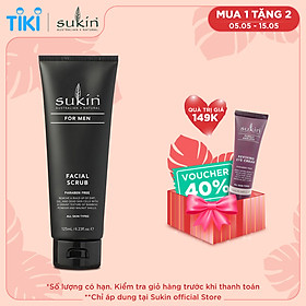 Kem tẩy tế bào chết dành cho nam Sukin For Men Facial Scrub 125ml