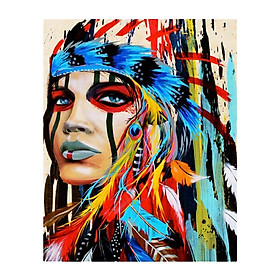 DIY 5D Diamond Embroidery Painting Set Home Decoration Gift Craft - 5 Type - Indians, 25 x 30cm