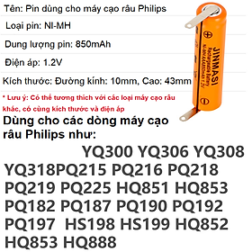 Pin JM850 dùng cho máy cạo râu Ni-MH 1.2V, 850mAh