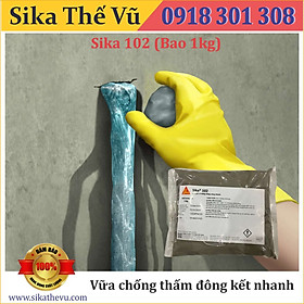 Mua Vữa gốc xi măng đông cứng nhanh cản nước - Sika Plug 102 ( bao 1kg )