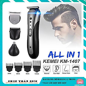 TÔNG ĐƠ CẮT TÓC KIÊM CẠO RÂU, TỈA LÔNG MŨI 3 IN1,MÁY CẠO RÂU SẠC ĐIỆN ĐA NĂNG