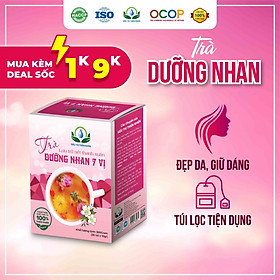 Trà Dưỡng Nhan 7 Vị Hộp 30 Túi Lọc x 10Gr Của Siêu Thị Thiên Nhiên Giúp Giảm Cân, Giữ Dáng, Đẹp Da