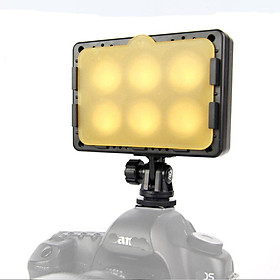 Đèn led video light T6C quay đám tiệc kèm 1 hộp chuyển pin NP-F970