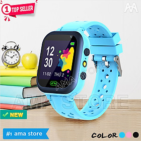 Đồng hồ Thông minh Trẻ em AMA Watch Q15 lắp SIM nghe gọi 2 chiều 3 màu Xanh Hồng Đen Hàng chinh hãng