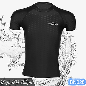 Áo bơi nam dài tay & ngắn tay rời, hoạ tiết da cá nam tính, phom ôm gọn gàng, thun bơi lạnh dày mịn thoáng mát, áo bơi nam lẻ | BN028