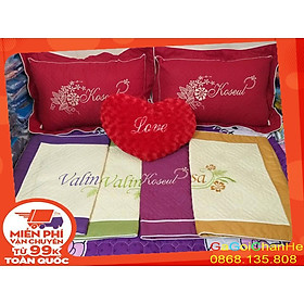 Mua (Giảm giá) Vỏ gối thêu satin đẹp (Được chọn mẫu)