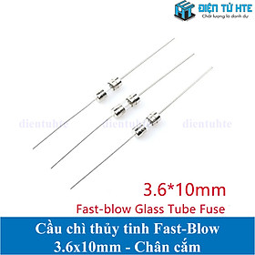 Bộ 10 Cầu chì thủy tinh 3.6x10mm hàn chân Fast Break