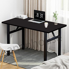 bàn làm việc chân gấp gọn - ĐEN.,100*50*75cm