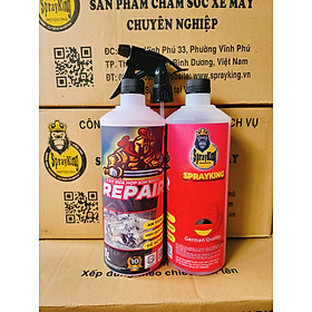 [Mẫu Mới] SprayKing REPAIR 1000ml - chai xịt tẩy rửa hợp kim nhôm, tẩy lốc máy, đầu bò, dàn chân xe máy, xịt vệ sinh sên, xích xe, sản phẩm siêu chất lượng, Cam Kết Chính Hãng, Gian Hàng Uy Tín, Giá siêu rẻ