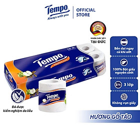 Giấy vệ sinh cao cấp Tempo Toipa - 3 lớp bền dai, an toàn cho da Lốc 10