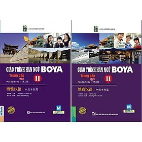 Combo 2 Cuốn Giáo Trình Hán Ngữ Boya Trung Cấp II (Tập 1 + tập 2) (tặng sổ tay mini dễ thương KZ)