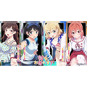 Poster 8 tấm A4 Kanojo Okarishimatsu Dịch Vụ Thuê Bạn Gái anime tranh treo album ảnh in hình đẹp (MẪU GIAO NGẪU NHIÊN)