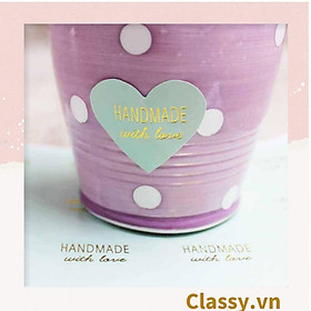 Bộ 16 Sticker hình trái tim Classy dán hộp bánh handmade, quà tặng DYI dễ thương, tem dán quà tặng, túi giấy, thiệp Q680