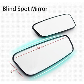 Gương chiếu hậu chữ nhật mini xóa điểm mù cho ô tô (bộ đôi)