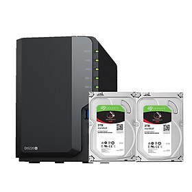 Combo: Thiết bị lưu trữ qua mạng DS220+ & 2 x Seagate HDD ST3000VN007 (Hàng chính hãng)