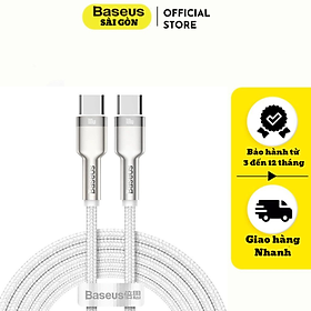 Mua Cáp sạc nhanh Baseus Cafule Metal Series Type C to Type C 100W CATJK (Fast charge & Data Cable)- Hàng chính hãng