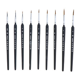 9pcs Paint Brush Set Professional Extra Fine Detail Art Oil Painting Brushes