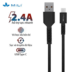 Hình ảnh Dây Cáp Sạc USB Type-C MiLi 1.2m HX-L12 - Hàng Chính Hãng