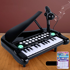 [Hàng mới về] Đồ chơi nhạc cụ Đàn Piano màu Đen sang trọng kèm Micro, đồ chơi điện tử âm nhạc, đồ chơi giáo dục âm nhạc, đồ chơi nhạc cụ