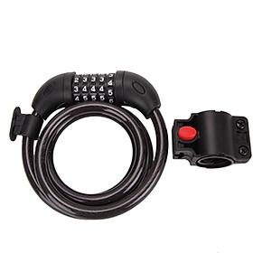 SIÊU HOT- Khóa dây xe đạp,khóa xe đạp 4 số,khóa chống chộm xe đạp,Khóa dây xe đạp chống trộm 4 số, bền đẹp, tiện lợi 60cm(Đen) - Phụ Kiện Xe Đạp - 206468 - Black 