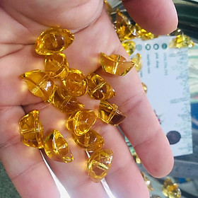 10 viên pha lê lưu ly có lỗ 18mm