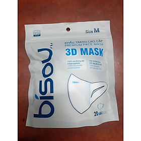 1 túi 20 cái Khẩu trang cao cấp 3D mask.  
