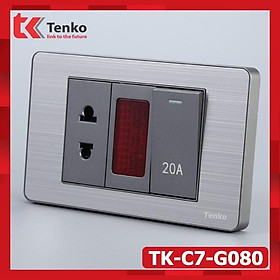 Ổ Cắm Và Công Tắc Điện 20A Công Suất Cao Cho Nóng lạnh Và Điều Hòa Âm Tường Thương Hiệu Tenko TK-C7-080