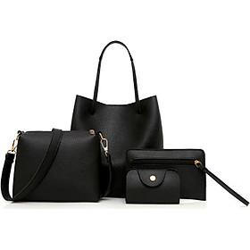 Shoulder Bag 4pcs Bag Elegant Clemence 5 Color Travel Wallet Schoolbag