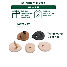 Mua Bộ 5 Đế Cắm Nhang Trầm Hương Nhang Thủ Công Bằng Gốm Đất Sét Thủ Công Khe Nhang 3mm