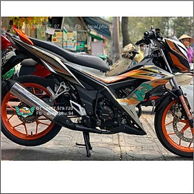 Tem Rời Sonic Rs Cam đen dán xe bạc