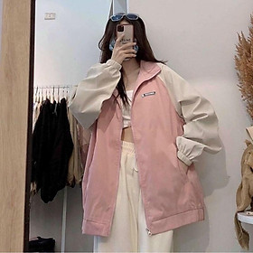 Áo khoác bomber nữ nam unisex gió jacket dù 2 lớp cúc bấm form rộng local brand ulzzang phong cách hàn quốc đep RECORDS