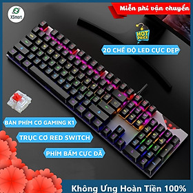 Bàn Phím Cơ Gaming XSmart K1 RED Switch 20 Chế Độ LED Màu Cực Đẹp Chơi Mọi Tựa Game Trên Máy Tính Laptop PC - Hàng Chính Hãng