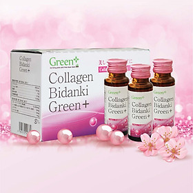 Nước uống đẹp da Collagen Nhật Bản - Collagen Bidanki Green+ 12.000mg Collagen peptide từ cá