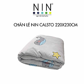 Chăn mền chần gòn NIN Calisto 2m2x2m3 màu CT220016 cotton nhung cao cấp bốn mùa thu đông