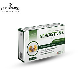 Viên uống giải pháp ức chế hình thành và tăng đào thải các chất lắng cặn, sỏi tiết niệu NOVASTONE - 1 hộp x 3 vỉ x 20 viên