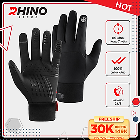 Găng tay giữ ấm mùa đông chống gió, kháng nước mưa Rhino G101 Bao tay thể thao cảm ứng điện thoại đi xe máy, xe đạp lót nỉ cho nam nữ,  bảo hộ đi phượt